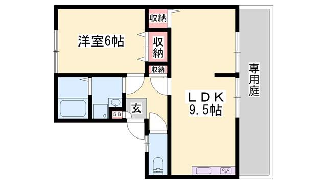 グリーンハイツ蒲田(1LDK/2階)の間取り写真