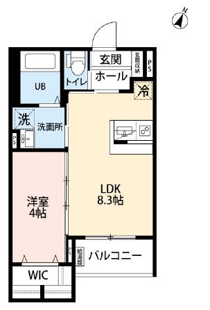 ROBOT HOME 井尻IV(1LDK/2階)の間取り写真