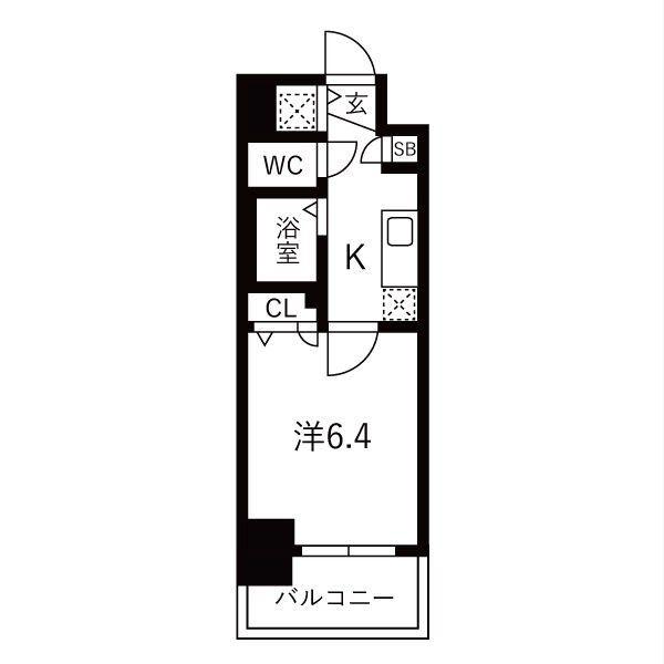 プレサンス新大阪クレスタ(1K/3階)の間取り写真