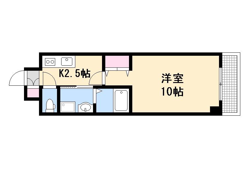 SURENADI(1K/11階)の間取り写真