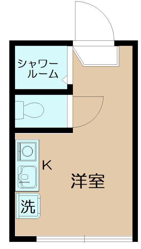 世田谷HATHWAY(ワンルーム/1階)の間取り写真