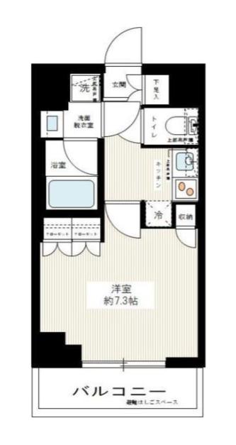 MAXIV東武練馬(1K/2階)の間取り写真