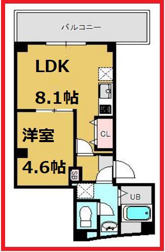 アクアス ウィル浅草(1LDK/7階)の間取り写真