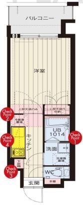 NO.87 MARIAGE STATION(1K/10階)の間取り写真