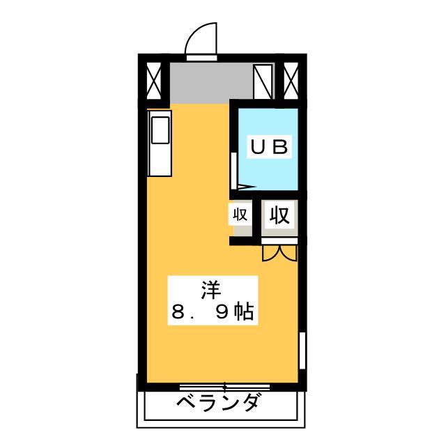 磐田グレイス第1マンション(ワンルーム/1階)の間取り写真