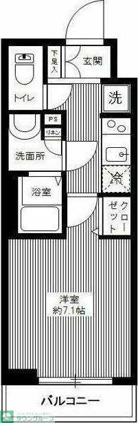 AZESTときわ台(1K/2階)の間取り写真