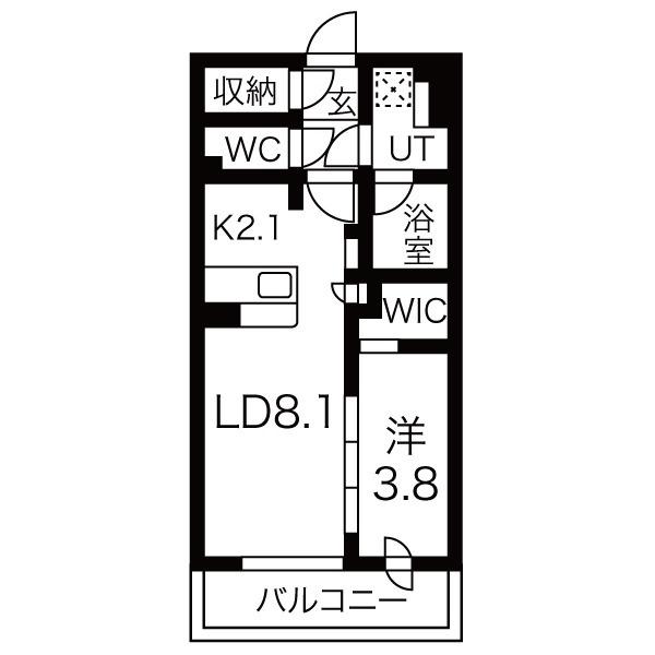 テラス上石神井ウエスト(1LDK/2階)の間取り写真