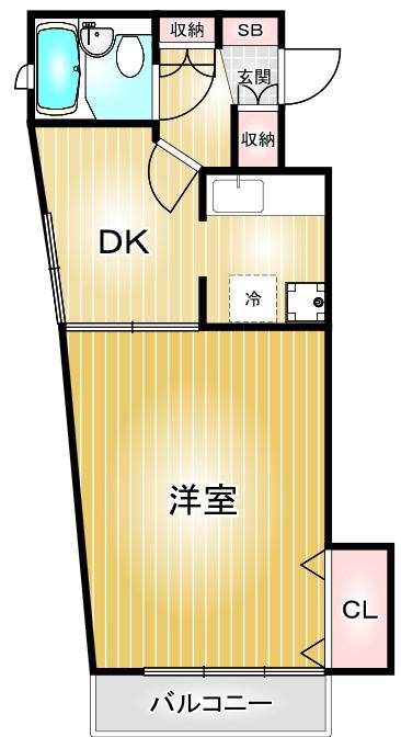 リアライズ東別院(1DK/10階)の間取り写真