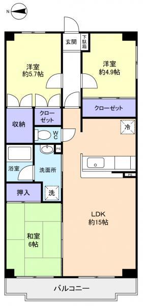 アークソシア(3LDK/2階)の間取り写真