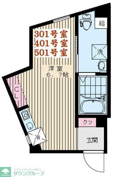 クレドコート荻窪(ワンルーム/4階)の間取り写真