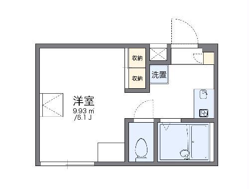 レオパレス昴(1K/1階)の間取り写真