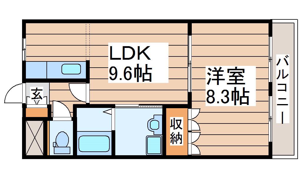 GRAND CRU(1LDK/2階)の間取り写真