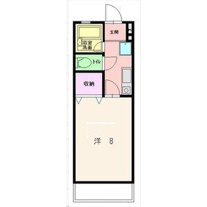 ティーズシャンブル(1K/2階)の間取り写真