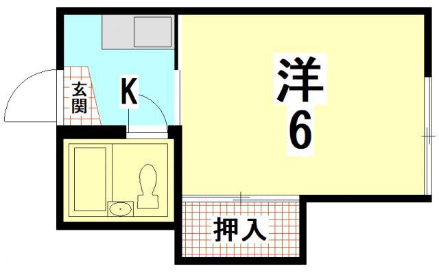 ドメーヌ上賀茂(ワンルーム/2階)の間取り写真