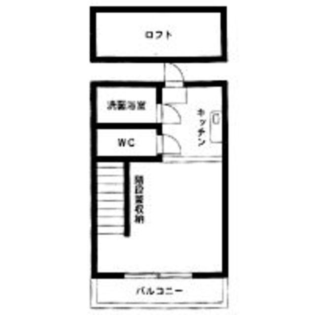 ハーベスト博多南(1K/1階)の間取り写真