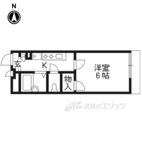 レオパレス立林(1K/2階)の間取り写真