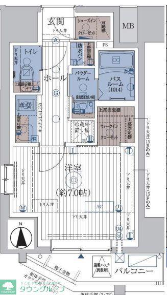 エステムコートKAMEIDO TOKYO イースト(1K/12階)の間取り写真