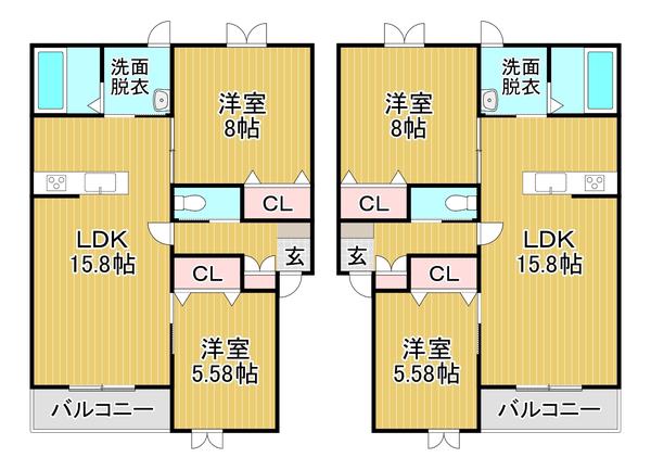 イースト GARDENVIII(2LDK/1階)の間取り写真