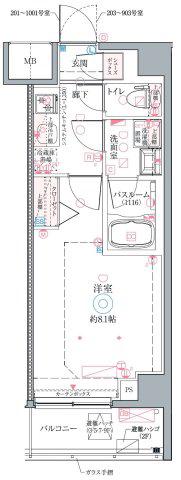 クレヴィスタ綾瀬III(1K/3階)の間取り写真