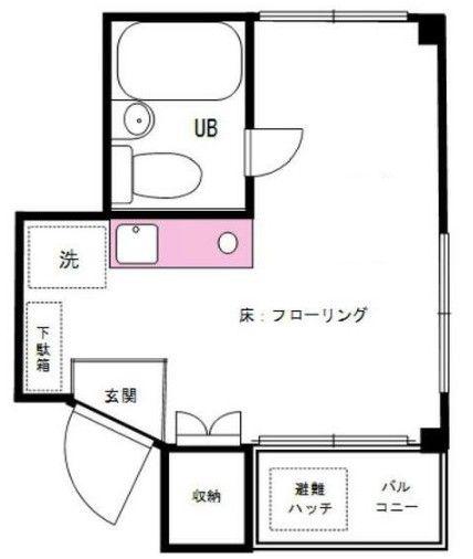 リンカダス(ワンルーム/4階)の間取り写真