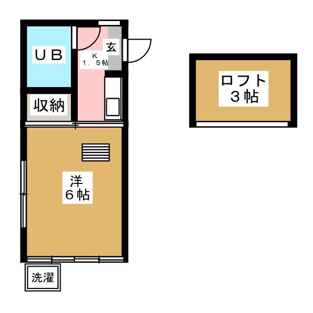 コーポN(1K/1階)の間取り写真