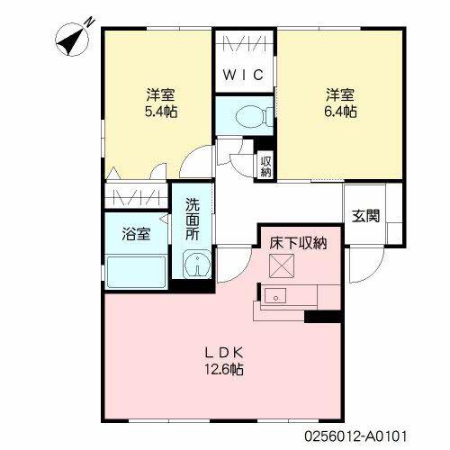 パーク サイト I番館(2LDK/1階)の間取り写真