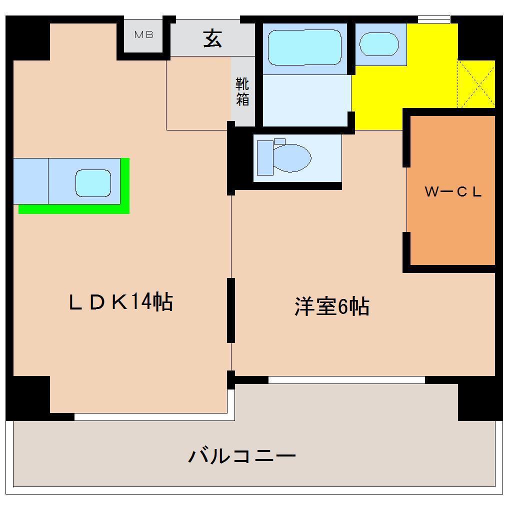J-7 ジェイセブン(1LDK/2階)の間取り写真