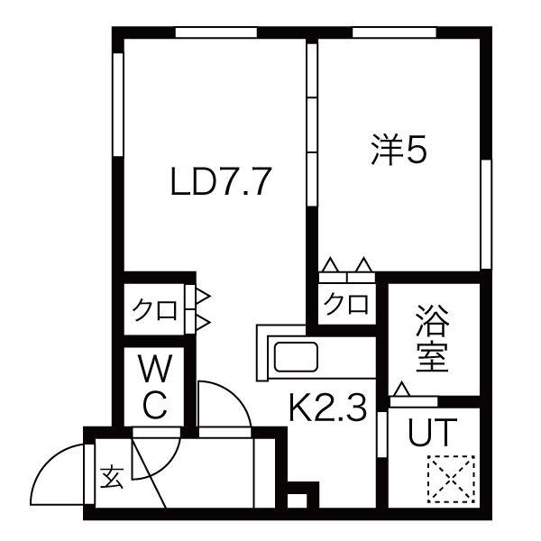 ARTISARA(1LDK/4階)の間取り写真