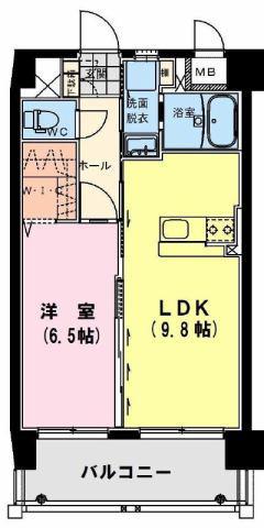 サンモール北小路(1LDK/3階)の間取り写真
