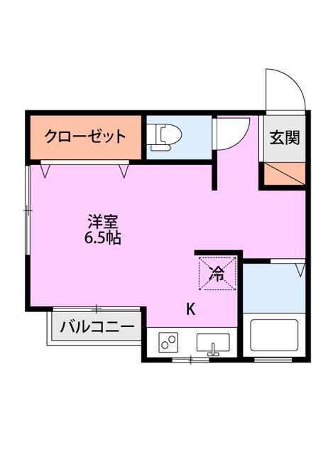 ピコットさつき野(1K/1階)の間取り写真