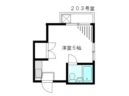 中野ハイランドI(ワンルーム/2階)の間取り写真
