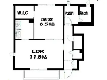 エグゼIIE(1LDK/1階)の間取り写真