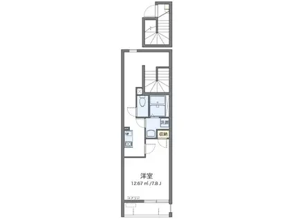 カーサGOYAIII(1K/1階)の間取り写真