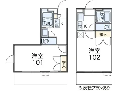 レオパレス藤(1K/2階)の間取り写真