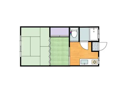 五月荘(2K/2階)の間取り写真