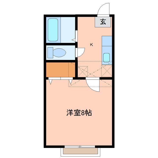 ホープハイツ(1K/2階)の間取り写真