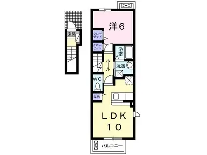 プレステージ ネオII(1LDK/2階)の間取り写真