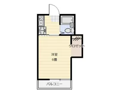 登喜和マンション(1K/4階)の間取り写真