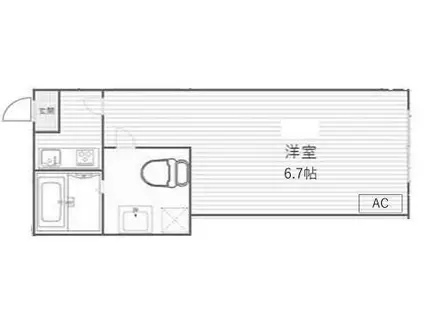 クロス西新井(1K/1階)の間取り写真