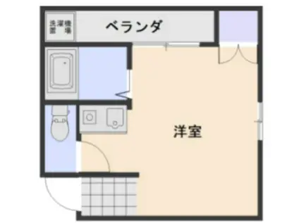 津高台ハイツ(ワンルーム/2階)の間取り写真