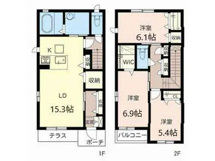 ルミエール(3LDK/1階)の間取り写真