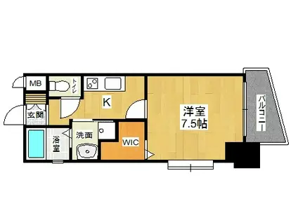 アクシオ片野(1K/12階)の間取り写真