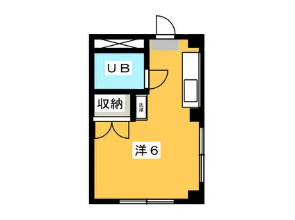 内野ハイツ(ワンルーム/3階)の間取り写真