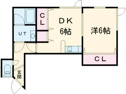 コーポユウコII(ワンルーム/2階)の間取り写真