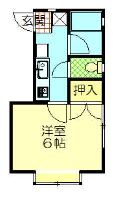 アリックハウス高陽幸町A(1K/1階)の間取り写真