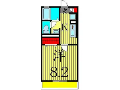 JEAN FILIOUX(1K/1階)の間取り写真