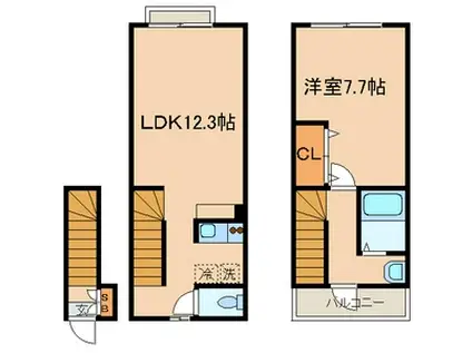 MIO曳舟(1LDK/2階)の間取り写真