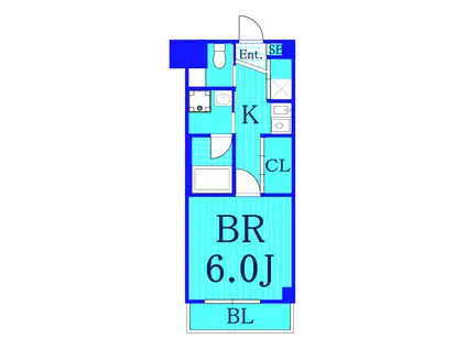 アース岡野(1K/3階)の間取り写真
