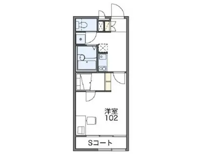 レオパレスおおどり 37821(1LDK/2階)の間取り写真