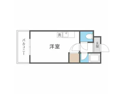 ハイツフランセ19(ワンルーム/1階)の間取り写真
